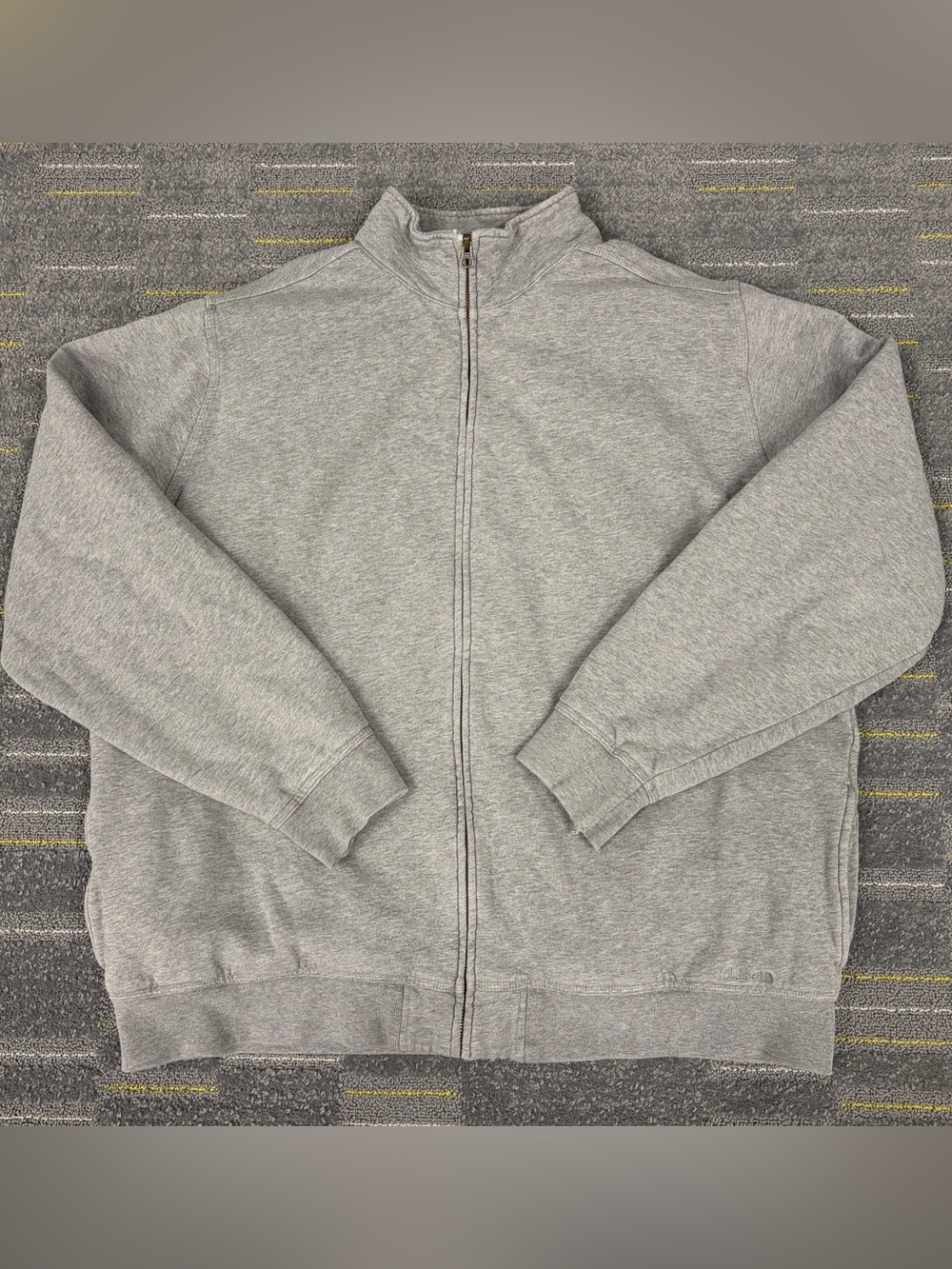 L.L. Bean Katahdin Iron Works Sherpa Lined Full Zip Sweatshirt Size XLT Gray